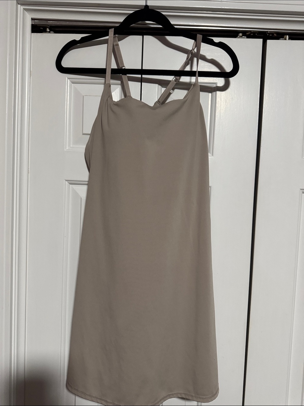 Danskin Taupe Mini Slip Dress with Adjustable Straps